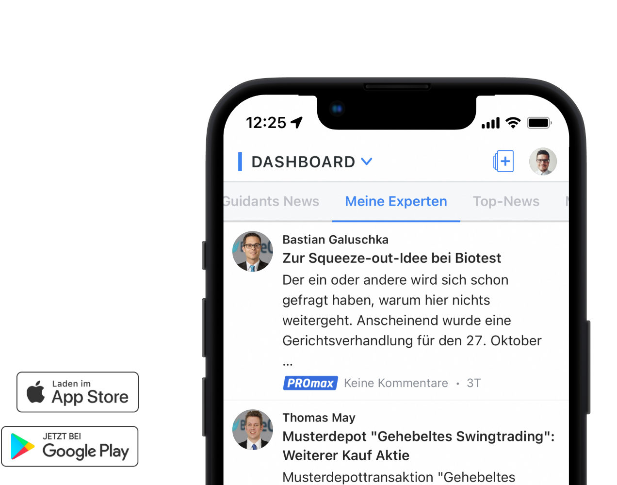 Premium Traders App - Screen